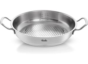 4009209379982 - Servierpfanne FISSLER ORIGINAL-PROFI COLLECTION (ohne Deckel) Pfannen Gr Ø 28 cm silberfarben Servierpfannen mit breitem Schüttrand Kaltmetallgriffen Made in Germany Induktion