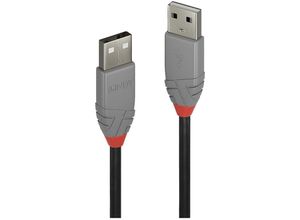 4002888366922 - USB-Kabel usb 20 usb-a Stecker usb-a Stecker 100 m Schwarz Grau 36692 - Lindy