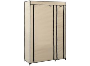 8719883564661 - Bonnevie - Faltschrank Creme 110x45x175 cm Stoff vidaXL685038