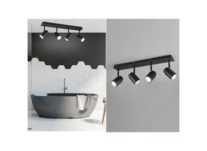 4017807508390 - Webmarketpoint - Linear Bar 4 verstellbare Spots Black Metal Angelo Trio Lighting