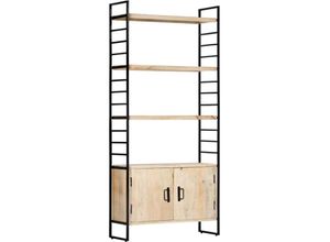 8719883711867 - Bonnevie - BücherregalStandregal 4 Ebenen 80x30x180 cm Mango Massivholz vidaXL