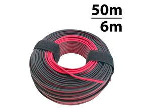 8435427125470 - Barcelona Led - Einfarbiges Kabel Rot-Schwarz 2x052 12-24V Länge 50 Meter