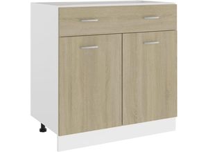 8720286132265 - Bonnevie - Schubunterschrank Sonoma-Eiche 80x46x815 cm Holzwerkstoff vidaXL421523