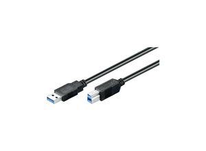 4040849936555 - USB-Kabel USB30 Typ a - Typ b St St 180m schwarz bulk (93655) - Goobay