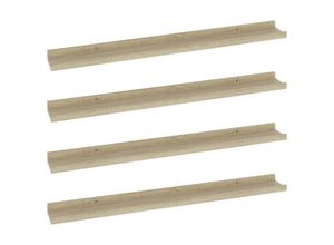 8720286417874 - Bonnevie - Wandregale 4 Stk Wandboard Sonoma-Eiche 80x9x3 cm vidaXL