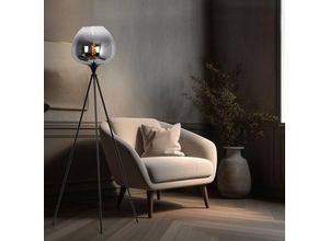 9007371526031 - Lighting - Stehleuchte Stativ Rauchglas Esszimmerleuchte Stativlampe stehend Rauchglas schwarz Metall E27 Fassung DxH 65x145 cm 9007371526031 - Lighting - Stehleuchte Stativ Rauchglas Esszimmerleuchte Stativlampe stehend Rauchglas schwarz Metall E27 Fassung DxH 65x145 cm