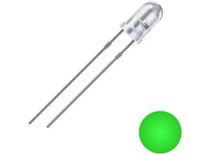 4260732280224 - Led 3 mm Lichtfarbe Grün  Gehäusefarbe Klar 8000 mcd 520 nm 254 mm - Quadrios