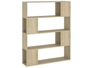 8720286651476 - Bonnevie - Bücherregal Raumteiler Sonoma-Eiche 100x24x124 cm vidaXL82908