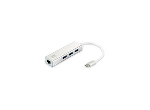 4015867207352 - LevelOne USB-C 4-Port USB30(3x)+ Gbit(1x) LAN Port silber (USB-0504)