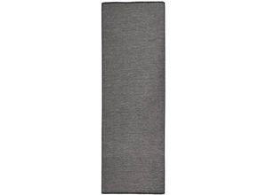 8720286874523 - Outdoor-Teppich Flachgewebe 80x250 cm Grau vidaXL - Grau