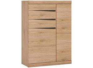 4066075106807 - Lomadox - Highboard mit 3 Schubkästen SANFORD-129 in Eiche hell Nb b h t ca 86 1195 40 cm