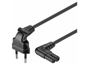 4040849565885 - goobay Power cable 05 m black - Euro plug (Type C CEE 7 16) Device jack C7 (56588)