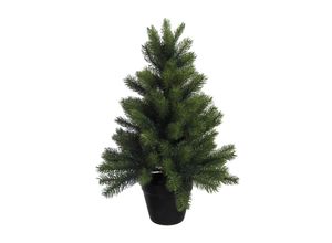 4003529080160 - Künstlicher Weihnachtsbaum CREATIV DECO Weihnachtsdeko aussen künstlicher Christbaum Tannenbaum Weihnachtsbäume Gr Höhe 60 cm grün Weihnachtsbaum Weihnachtsdekoration Kunstweihnachtsbäume Künstliche Weihnachtsbäume mit schwarzem Kunststoff-Topf