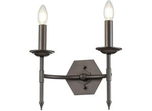 5024005315612 - Lighting CROWN2 Wandleuchte Crown 2xE14 60W Stahl Eisentor H289cm B318cm dimmbar - Elstead 5024005315612 - Lighting CROWN2 Wandleuchte Crown 2xE14 60W Stahl Eisentor H289cm B318cm dimmbar - Elstead