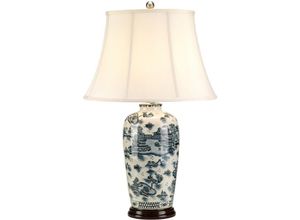 5024005366010 - Elstead Lighting BLUE-TRAD-WP-TL Tischleuchte Blue Traditional 1xE27 H73cm Ø46cm