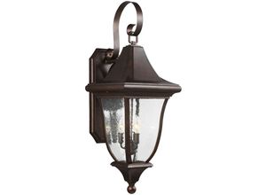 5024005325017 - Elstead - Feiss FE-OAKMONT2-L Wandleuchte Oakmont 3xE14 60W Aluminiumguss Bronze patina H857cm B305cm IP44 dimmbar 5024005325017 - Elstead - Feiss FE-OAKMONT2-L Wandleuchte Oakmont 3xE14 60W Aluminiumguss Bronze patina H857cm B305cm IP44 dimmbar
