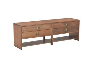 8718475727781 - TV-Schrank，TV-Möbel mit 4 Schubladen 120 x 30 x 40 cm Massivholz Tanne vidaXL