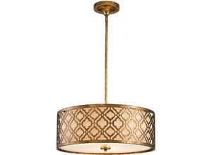 5024005328919 - Gilded Nola gn-arabella-p-l Hängeleuchte Arabella orientalisch 3xE27 75W Baustahl Gold H343-1321cm Ø533cm dimmbar höhenverstellbar