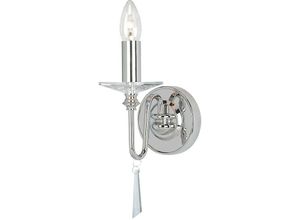 5024005476603 - Lighting FP1-POL-NICKEL Wandleuchte Finsbury Park 1xE14 60W Stahl Glastropfen Nickel poliert H205cm B12cm dimmbar - Elstead