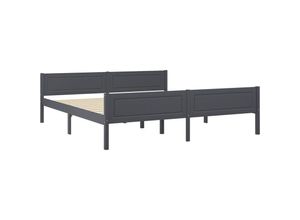 8720286364406 - MassivholzbettSchlafzimmerbettDoppelbett Kiefer Grau 180x200 cm vidaXL