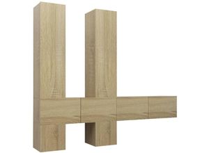 8720286573273 - 6-tlg TV-Schrank-Set，TV-Möbel Sonoma-Eiche Holzwerkstoff vidaXL