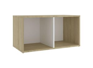 8720286354384 - Bonnevie - TV-SchrankTV-Möbel Weiß Sonoma-Eiche 72x35x365 cm Holzwerkstoff vidaXL