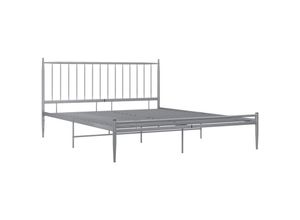 8720286197134 - Bonnevie - Bett Grau Metall 200x200 cm vidaXL373336