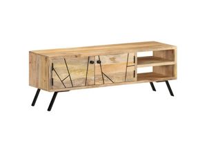 8720286542811 - Bonnevie - TV-SchrankTV-Möbel 110x30x40 cm Mango Massivholz vidaXL