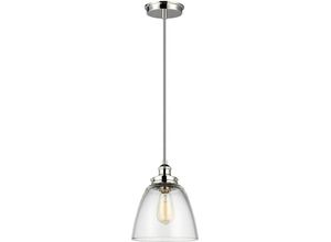 5024005279518 - Feiss - fe-baskin-p-b-pn Hängeleuchte Baskin 1xE27 60W Nickel poliert Glas H313-2102cm Ø228cm dimmbar höhenverstellbar