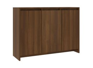 8720286837009 - Sideboard Braun Eichen-Optik 102x33x75 cm Holzwerkstoff vidaXL