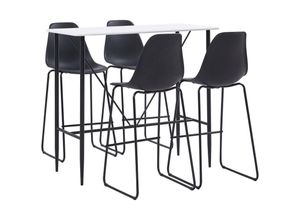 8719883838779 - Bonnevie - 5-tlg Bar-SetBartisch-Set Kunststoff Schwarz vidaXL