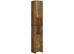 8720286931738 - Bonnevie - BadezimmerschrankBadschrank Räuchereiche 30x30x1835 cm Holzwerkstoff vidaXL