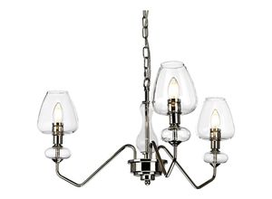 5024005378211 - Lighting DL-ARMAND3-PN Hängeleuchte Armand 3xE14 40W Stahl poliert vernickelt Klarglas H431cm-1959cm B732cm dimmbar höhenverstellbar - Elstead