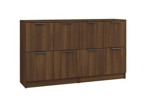 8720287122715 - 2 Stk Sideboards，Kommode Braun Eichen-Optik 60x30x70 cm Holzwerkstoff vidaXL