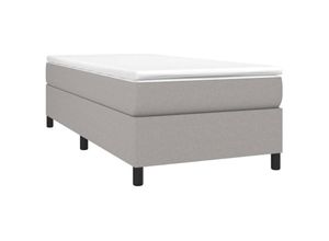 8720287234913 - Bonnevie - BoxspringbettSchlafzimmerbett Hellgrau 90x200 cm Stoff vidaXL