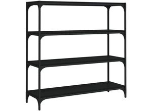 8720287197393 - Bücherregal，Standregal Schwarz 100x33x100 cm Holzwerkstoff und Stahl vidaXL