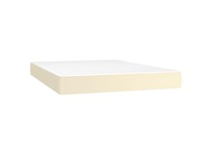 8720287161189 - Bonnevie - TaschenfederkernmatratzeMatratze Komfortable Creme 140x200x20 cm Kunstleder vidaXL