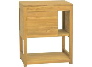 8720286662649 - Badschrank，Badezimmerschrank 60x40x75 cm Massivholz Teak vidaXL