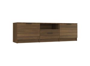 8720286968307 - Bonnevie - TV-SchrankTV-Möbel Braun Eichen-Optik 140x35x40 cm Holzwerkstoff vidaXL