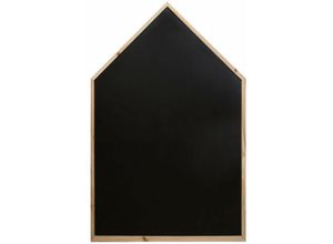 3560238325384 - Atmosphera Créateur Dintérieur - Praktische Kreidetafel häuschen aus hochwertigem Tannenholz und mdf Hausform schwarz 75 x 116 cm