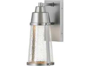 5024005232209 - Hk-miles-si Wandleuchte Miles GU10 50W IP44 witterungsbeständiger Verbundwerkstoff klar Glas Satin Nickel lackiert B153cm Ø153cm - Hinkley