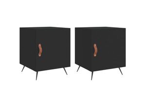 8720845910822 - Bonnevie - 2er-Set NachttischeBeistelltische Schwarz 40x40x50 cm Holzwerkstoff vidaXL 8720845910822 - Bonnevie - 2er-Set NachttischeBeistelltische Schwarz 40x40x50 cm Holzwerkstoff vidaXL