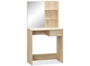 8718475583677 - Bonnevie - SchminktischFrisiertisch Holzwerkstoff 75x40x141 cm Eiche vidaXL