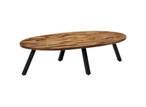 8718475577553 - Couchtisch Recyceltes Massivholz Teak Oval 120x60x30 cm vidaXL