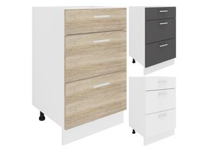 4051814422973 - Küchenschrank Breite 50 cm Schublade Unterschrank Küche Küchenmöbel Esilo (Farbe Weiß)