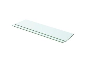 8719883874005 - Bonnevie - 2 Stk WandregaleRegalböden Glas Transparent 60 x 12 cm vidaXL