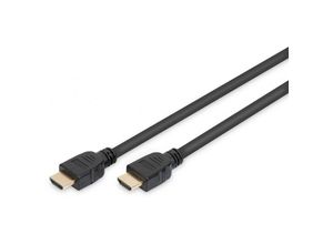 4016032458111 - HDMI Anschlusskabel HDMI-A Stecker HDMI-A Stecker 500 m Schwarz AK-330124-050-S vergoldete Steckkontakte Ultra HD (4k) HDMI mit Ethernet High