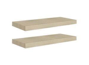 8720286075067 - Bonnevie - Schwebende Wandregale 2 Stk Wandboard Eichefarben 60x235x38cm mdf vidaXL