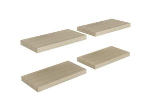 8720286075043 - Bonnevie - Schwebende Wandregale 4 Stk Wandboard Eichefarben 50x23x38cm mdf vidaXL