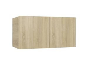 8720286587591 - Bonnevie - TV-Hängeschrank TV-Wandschrank Sonoma-Eiche 60x30x30 cm vidaXL